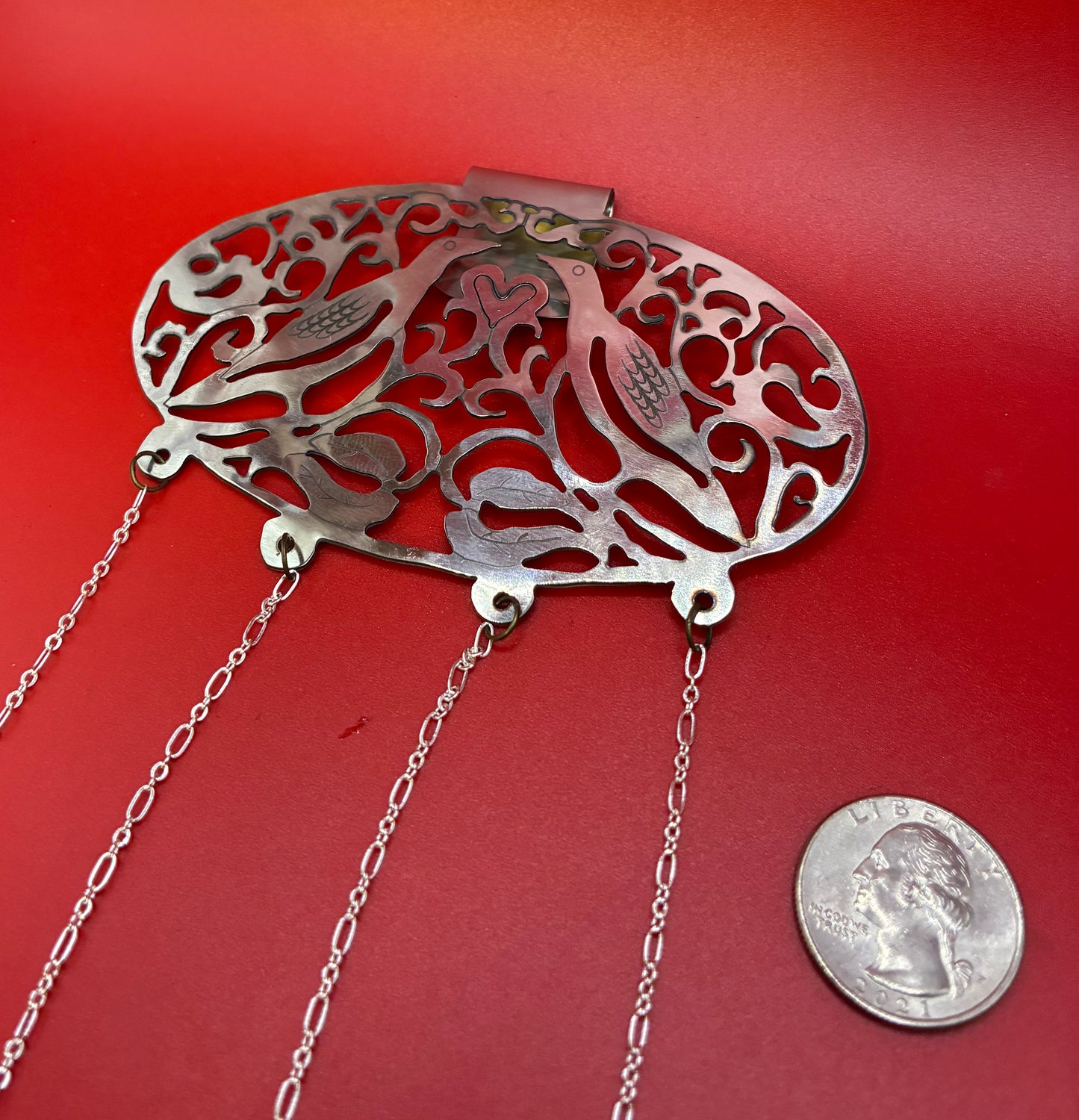 Pair of Doves chatelaine